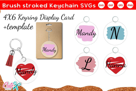 Brusk stroked keychain and keyring SVG SVG Cute files 