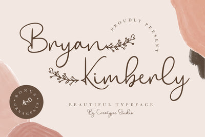 Bryan Kimberly Beautiful Typeface Font Creatype Studio 