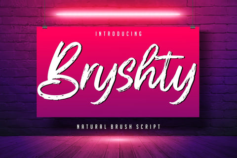 Bryshty Natural Brush Script Font Creatype Studio 
