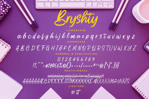 Bryshty Natural Brush Script Font Creatype Studio 