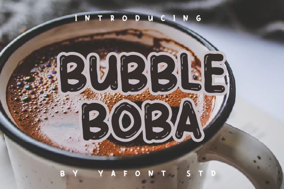 Bubble Boba Font Masyafi Studio 