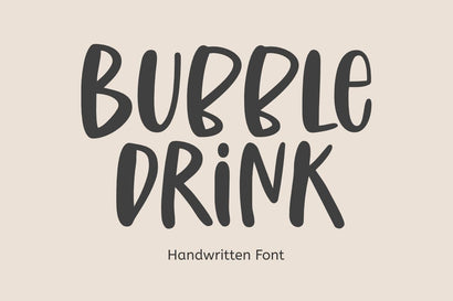 Bubble Drink - A Cute Handwritten Font Font Epiclinez 