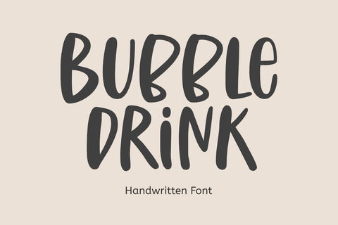 Bubble Drink - A Cute Handwritten Font Font Epiclinez 