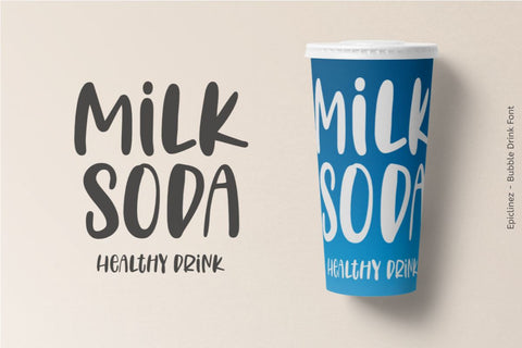 Bubble Drink - A Cute Handwritten Font Font Epiclinez 