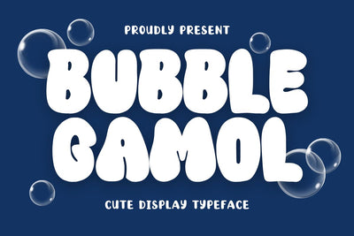 Bubble Gamol - A Cute Display Font Font Masyafi Studio 