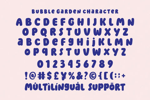 Bubble Garden - Playful Bubble Font Font Four Lines Std. 