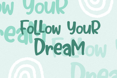 Bubble Mint - Fun written Font Font Dm Letter Studio 