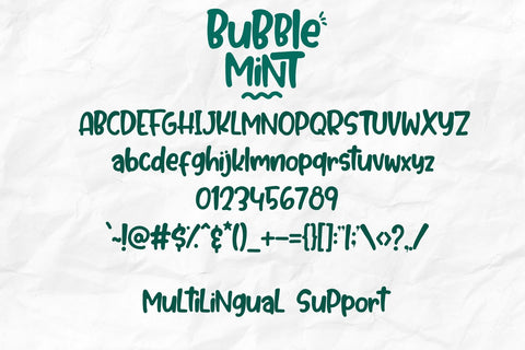 Bubble Mint - Fun written Font Font Dm Letter Studio 