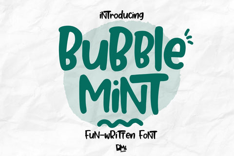 Bubble Mint - Fun written Font Font Dm Letter Studio 