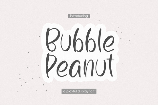 Bubble Peanut Font Qwrtype Foundry 