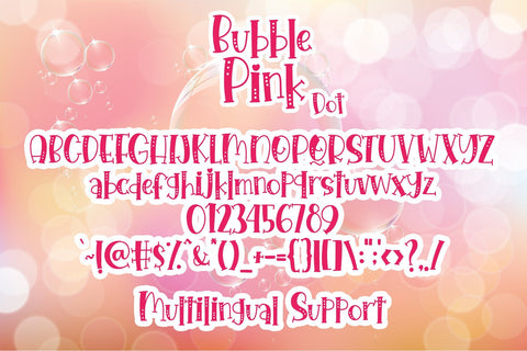 Bubble Pink Font Dm Letter Studio 