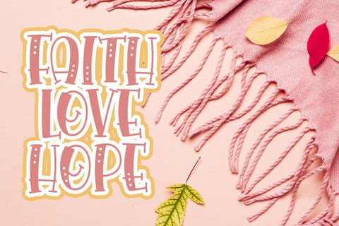 Bubble Pink Font Dm Letter Studio 