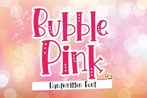 Bubble Pink Font Dm Letter Studio 