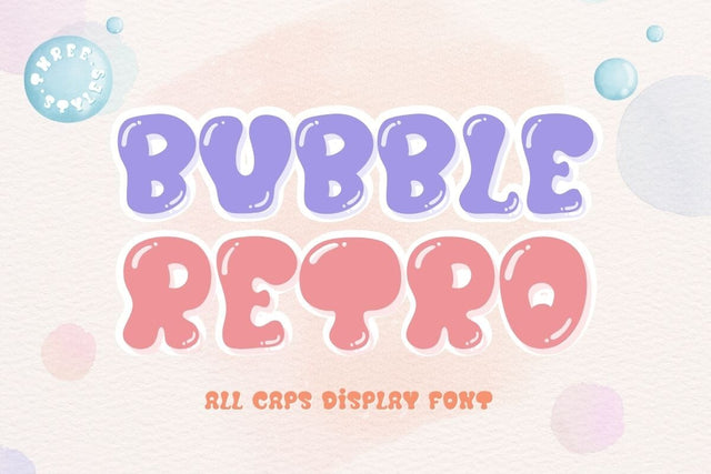 Bubble Retro - Cute Display Font Font AnningArts Design 