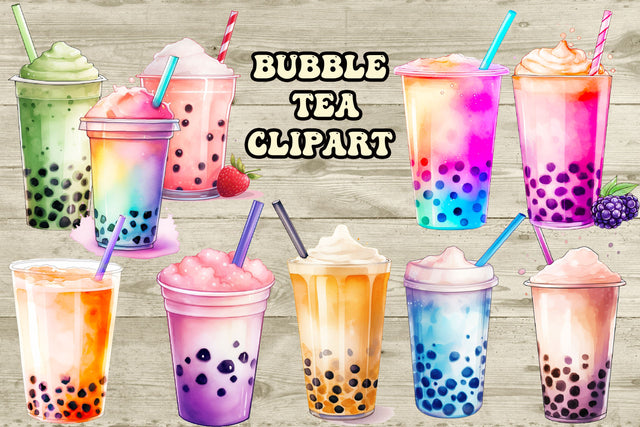 Bubble Tea Clipart Sublimation Boo Bear Designz 