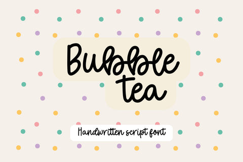 Bubble Tea, Cute and Bouncy Font Font Cotton White Studio 