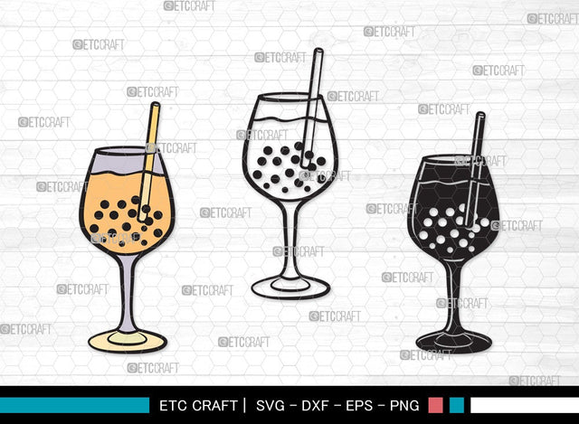 Bubble Tea SVG | Boba Tea Svg | Bubble Milk Tea Svg | Pearl Milk Tea Svg | Colorful Bubble Tea Svg | Bubble Tea Clipart SVG ETC Craft 