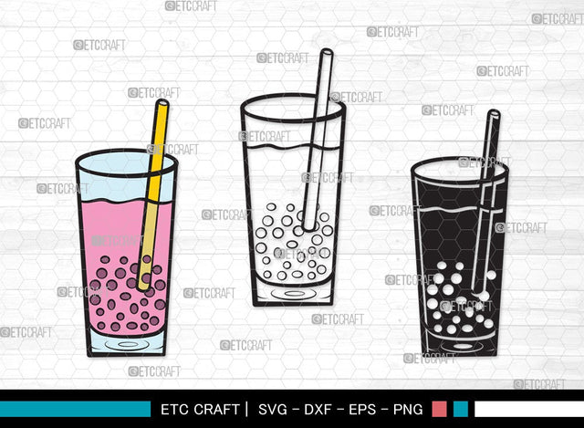 Bubble Tea SVG | Boba Tea Svg | Bubble Milk Tea Svg | Pearl Milk Tea Svg | Colorful Bubble Tea Svg | Bubble Tea Clipart SVG ETC Craft 