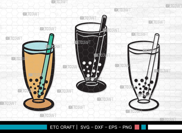 Bubble Tea SVG | Boba Tea Svg | Bubble Milk Tea Svg | Pearl Milk Tea Svg | Colorful Bubble Tea Svg | Bubble Tea Clipart SVG ETC Craft 