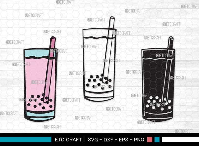 Bubble Tea SVG | Boba Tea Svg | Bubble Milk Tea Svg | Pearl Milk Tea Svg | Colorful Bubble Tea Svg | Bubble Tea Clipart SVG ETC Craft 