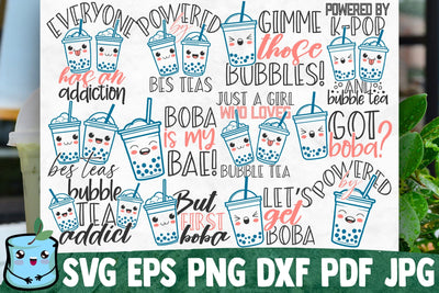 Bubble Tea SVG Bundle SVG MintyMarshmallows 
