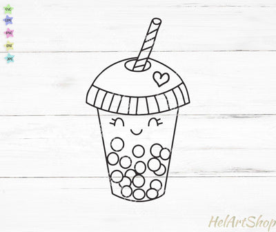 Bubble Tea Svg, Kawaii Svg SVG _HelArtShop_ 