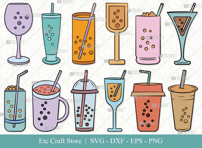 Bubble Tea SVG, Tea Clipart, Tea Svg, Bubble Svg, Tea Lover Svg, Boba Tea Svg, Milk Tea Svg, Coffee Svg, Bubble Tea Bundle SVG ETC Craft 