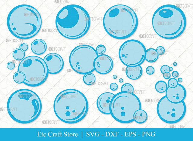 Bubbles Clipart SVG Cut File | Soap Bubbles Svg | Blowing Bubbles Svg | Bubble Svg | Water Bubbles Svg | Bubbles Bundle | Eps | Dxf | Png SVG ETC Craft 