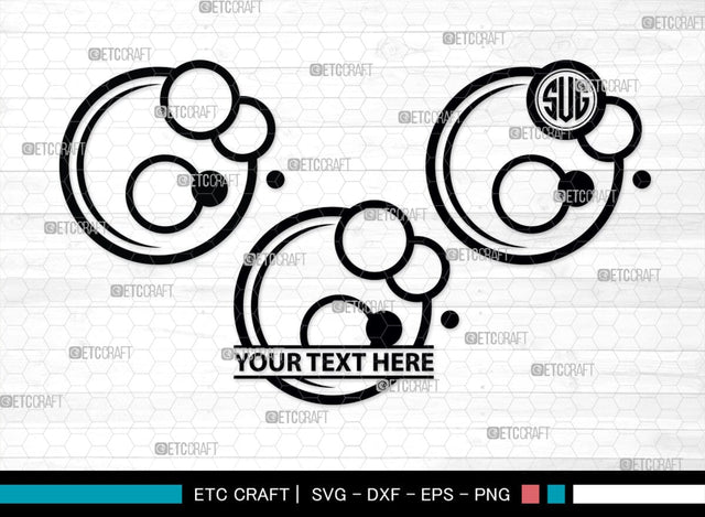 Bubbles Monogram, Bubbles Silhouette, Bubbles SVG, Water Bubbles Svg, Soap Bubble Svg, Blowing Bubbles Svg, Cute Bubble Svg, SB00434 SVG ETC Craft 