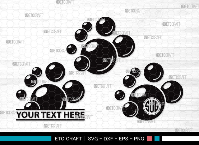 Bubbles Monogram SVG Cut File | Soap Bubbles Svg | Blowing Bubbles Svg | Bubble Svg | Water Bubbles Svg | Bubbles Clipart SVG ETC Craft 