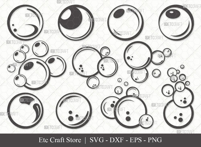 Bubbles Outline SVG Cut File | Soap Bubbles Svg | Blowing Bubbles Svg | Bubble Svg | Water Bubbles Svg | Bubbles Bundle | Eps | Dxf | Png SVG ETC Craft 