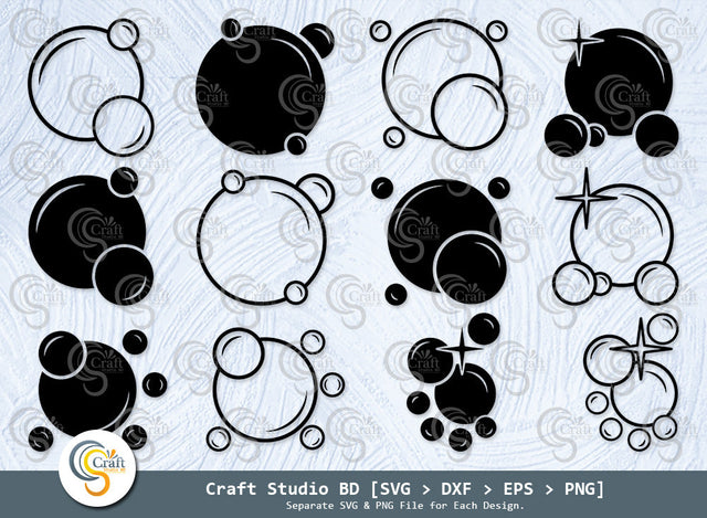 Bubbles Silhouette, Soap Bubbles Svg, Blowing Bubbles Svg, Water Bubbles Svg, Blowing Bubbles Svg, Bubble Svg, Bubbles Svg Bundle SVG ETC Craft 