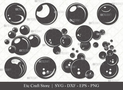 Bubbles Silhouette SVG Cut File | Soap Bubbles Svg | Blowing Bubbles Svg | Bubble Svg | Water Bubbles Svg | Bubbles Bundle | Eps | Dxf | Png SVG ETC Craft 