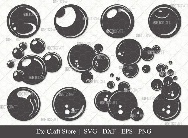 Bubbles Silhouette SVG Cut File | Soap Bubbles Svg | Blowing Bubbles Svg | Bubble Svg | Water Bubbles Svg | Bubbles Bundle | Eps | Dxf | Png SVG ETC Craft 