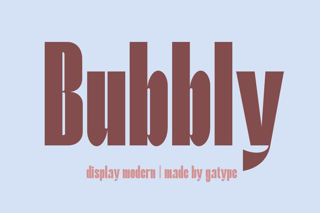 Bubbly Font gatype 