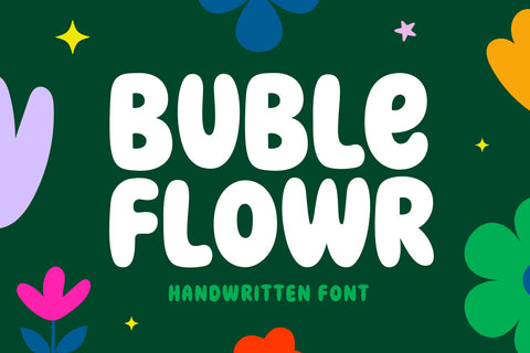 Buble Flowr - Retro Groovy Font Font Jozoor 