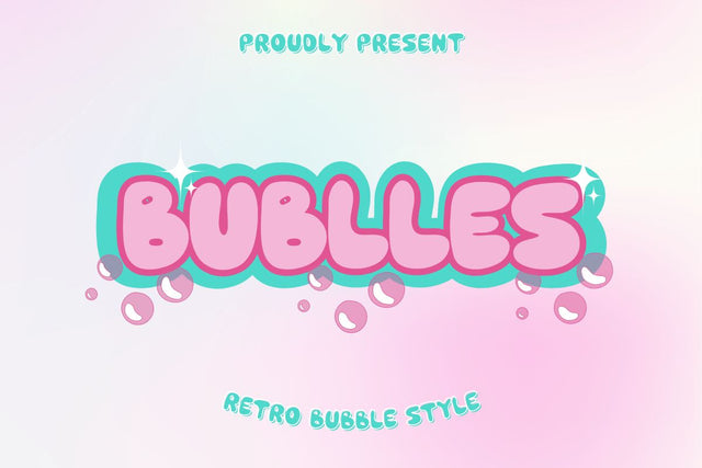 Bublles - Retro Bubble Font Font Masyafi Studio 