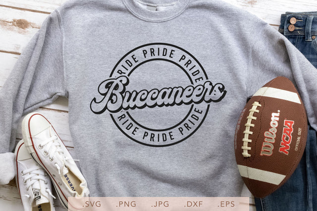 Buccaneers Pride Round Vintage SVG DXF JPG PNG EPS | School Team Spirit | Team Shirt Sublimation SVG Nanda Bayu 