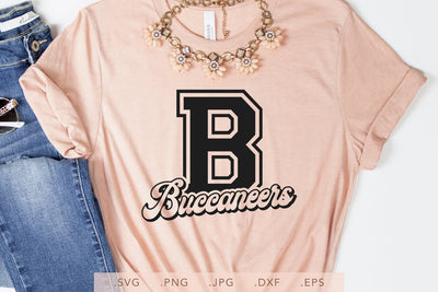 Buccaneers Vintage Design SVG DXF JPG PNG EPS | School Team Spirit | Team Shirt Sublimation SVG Nanda Bayu 