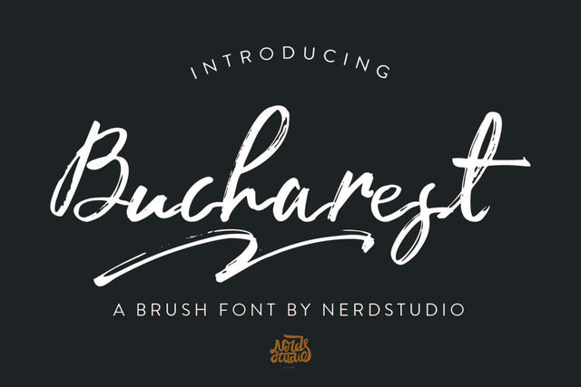 Bucharest Brush Font Font nearzz 