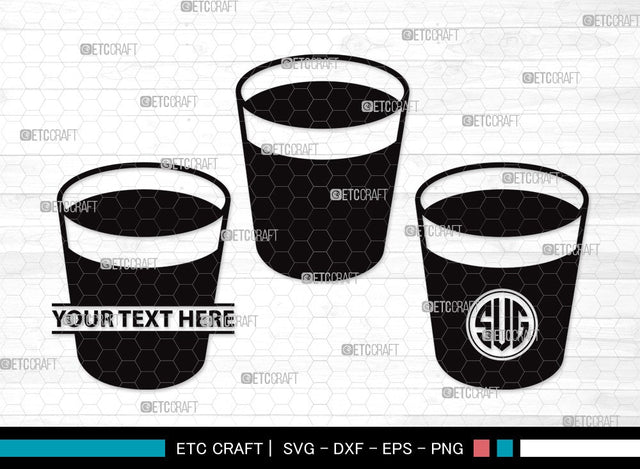 Bucket Monogram SVG | Bucket Clipart | Cleaning Svg | Bucket vector | Bucket Clipart SVG ETC Craft 