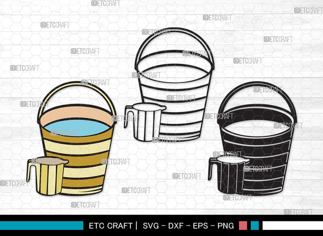Bucket SVG | Bucket Clipart | Cleaning Svg | Bucket vector | Bucket Clipart SVG ETC Craft 