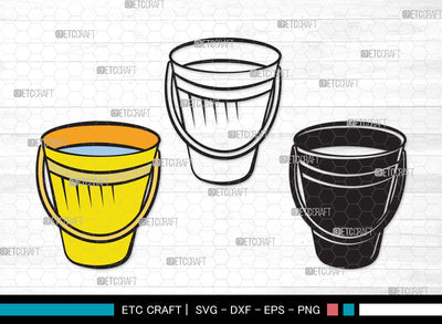 Bucket SVG | Bucket Clipart | Cleaning Svg | Bucket vector | Bucket Clipart SVG ETC Craft 