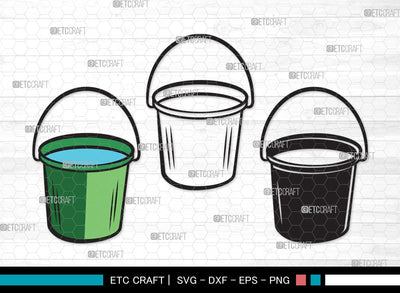 Bucket SVG | Bucket Clipart | Cleaning Svg | Bucket vector | Bucket Clipart SVG ETC Craft 