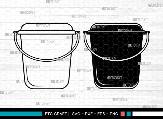 Bucket SVG, Water Bucket Svg, Cleaning Bucket Svg, Bin Bucket Svg, Bucket Outline Svg, Bucket Svg SVG ETC Craft 
