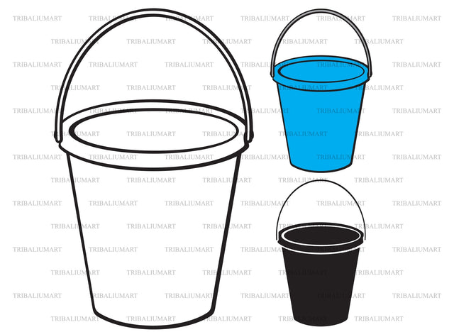 Bucket with handle SVG TribaliumArtSF 