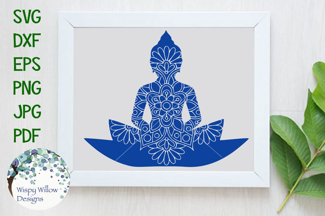 Buddha Floral Mandala SVG Wispy Willow Designs 