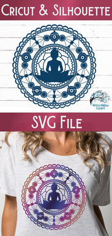 Buddha Mandala SVG SVG Wispy Willow Designs 