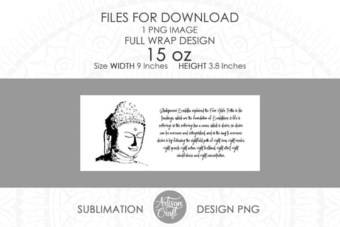 Buddha mug, buddha quote, 4 noble truths, life is suffering SVG Artisan Craft SVG 
