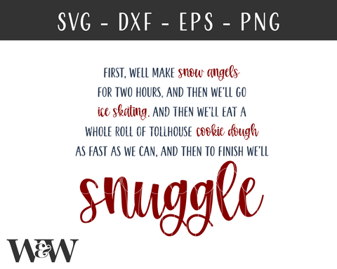 Buddy The Elf Snuggle Quote SVG | Christmas Movie Quote SVG SVG Wood And Walt 